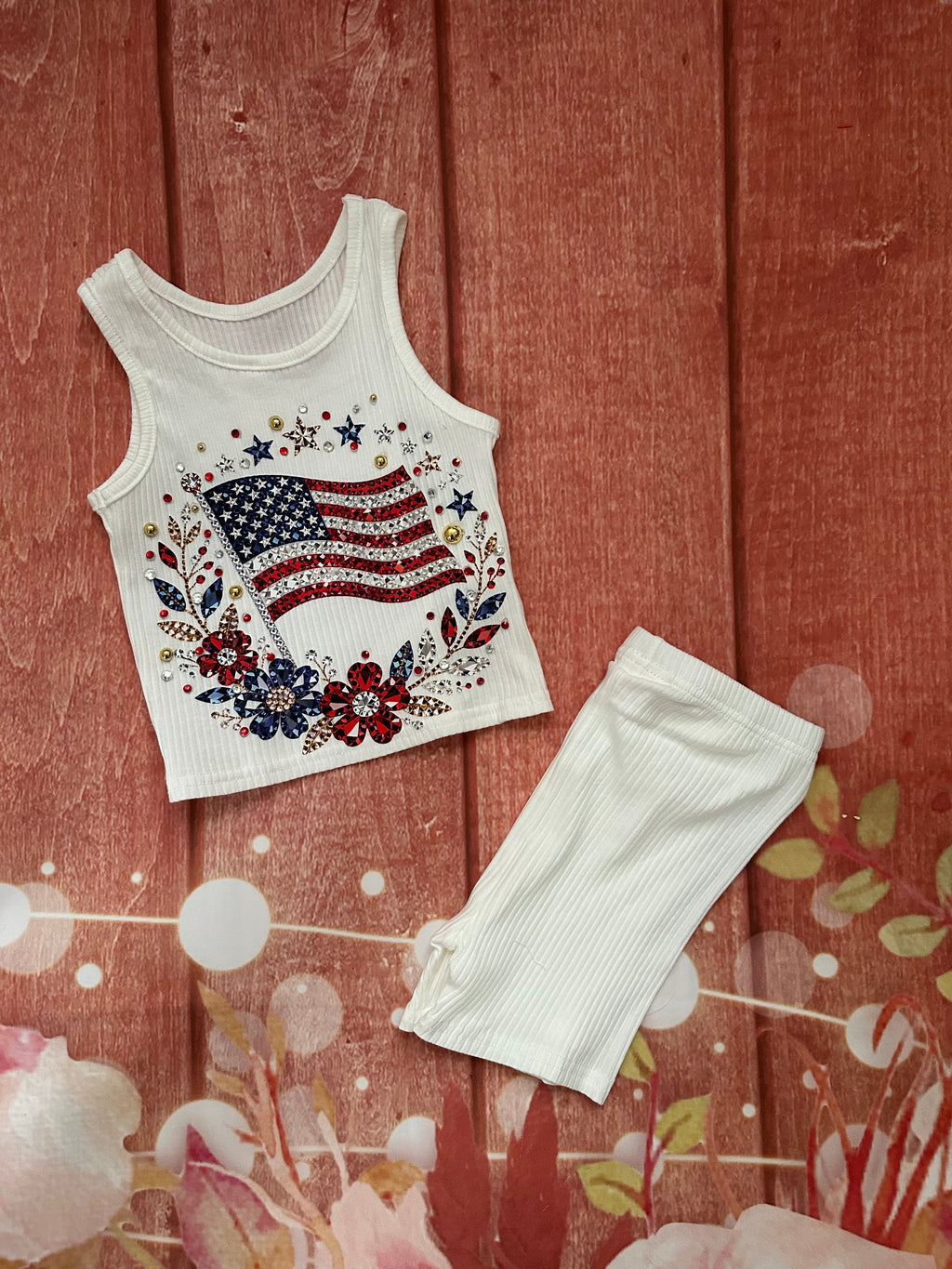 Pre order 4th of July USA short set