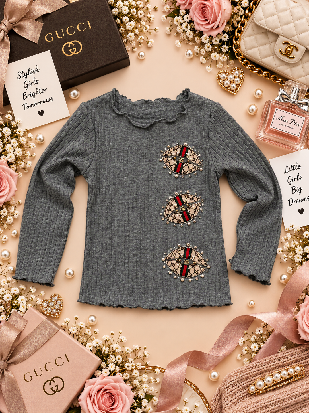 4y gg inspired long sleeve top