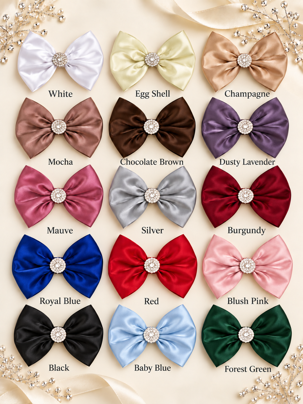 4 inch liquid satin hair clip