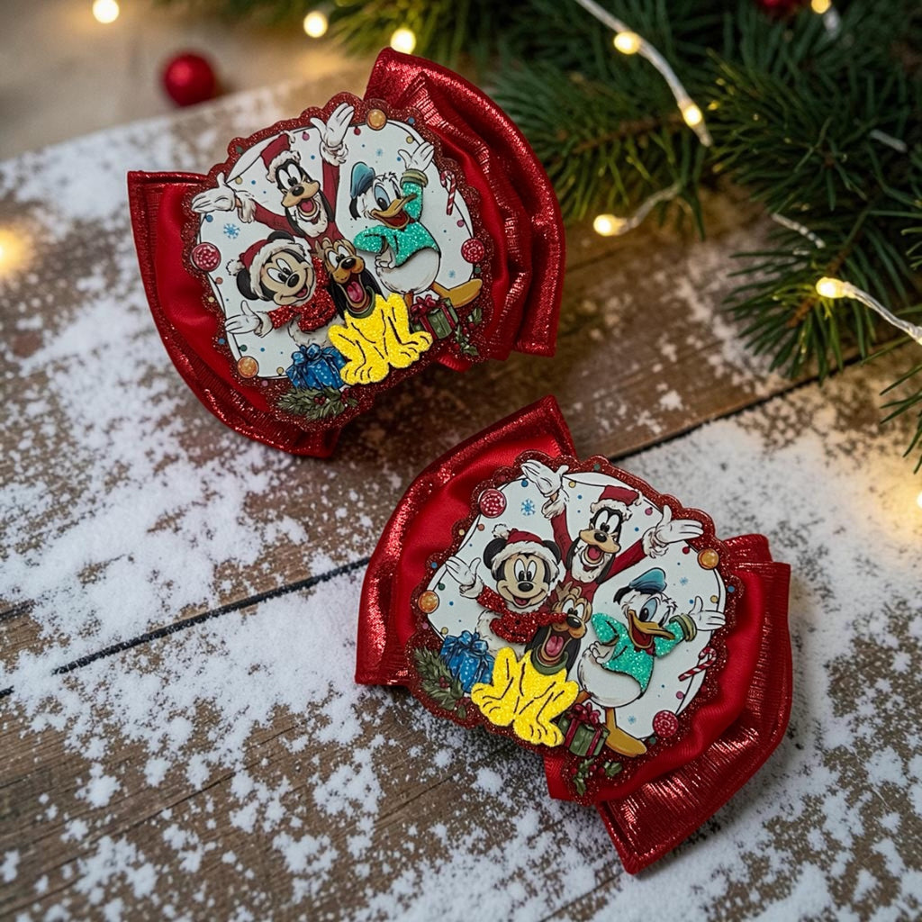 Disney Christmas xl piggy bow