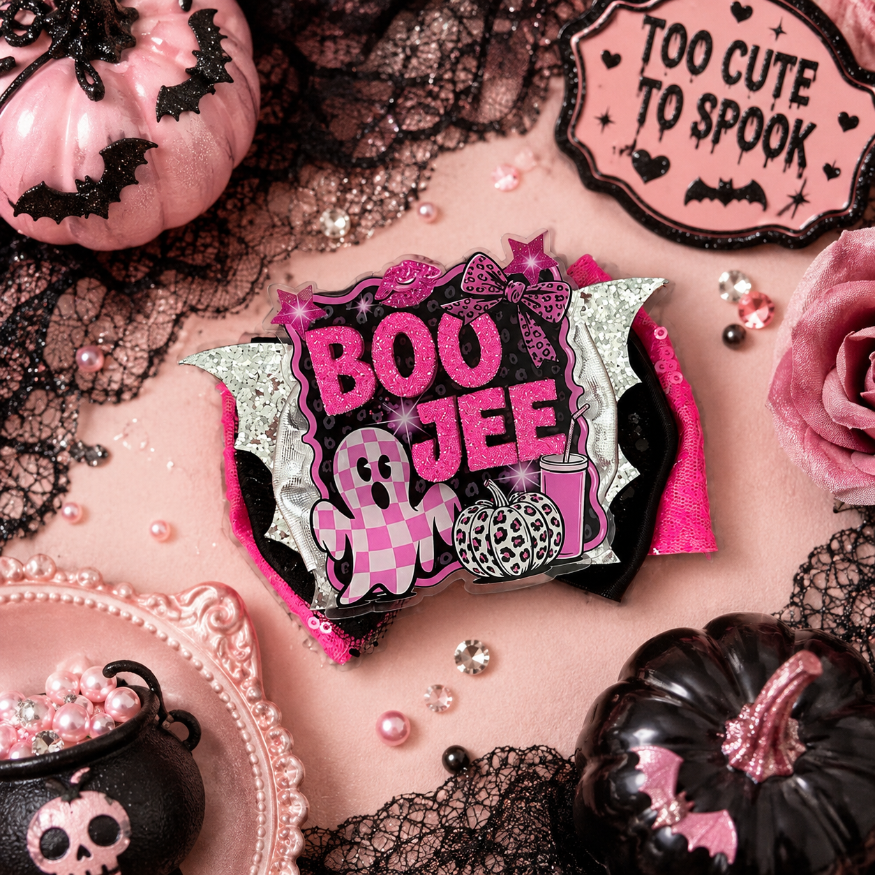 Halloween piggy bow