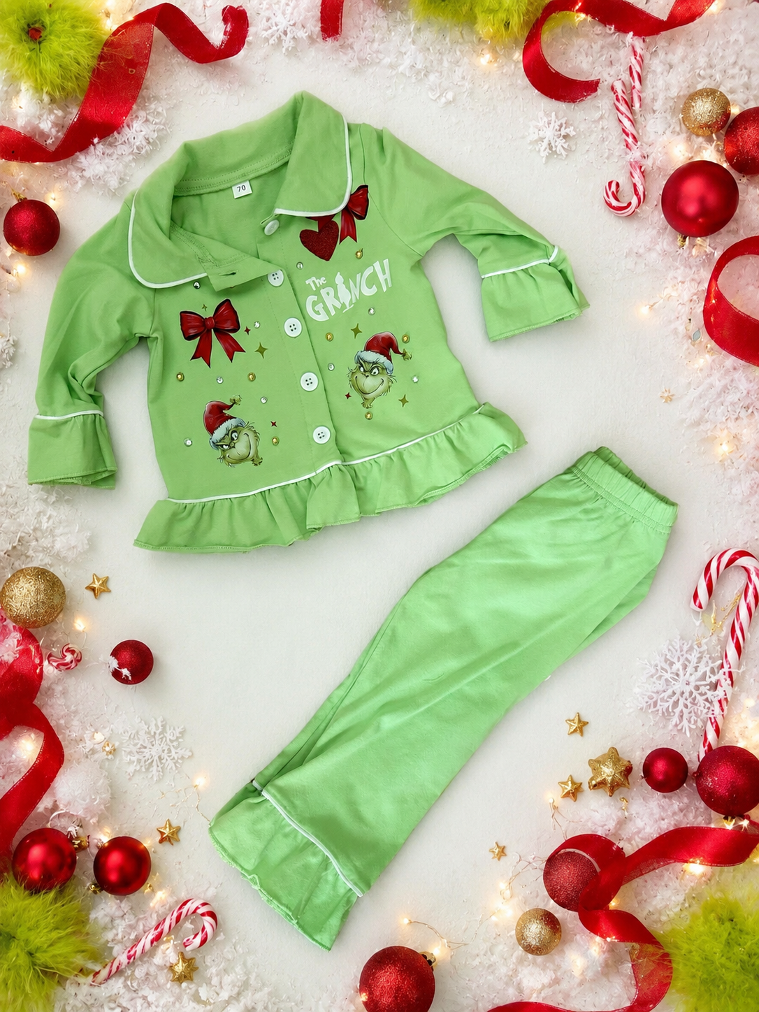 9/12m grinch pj set