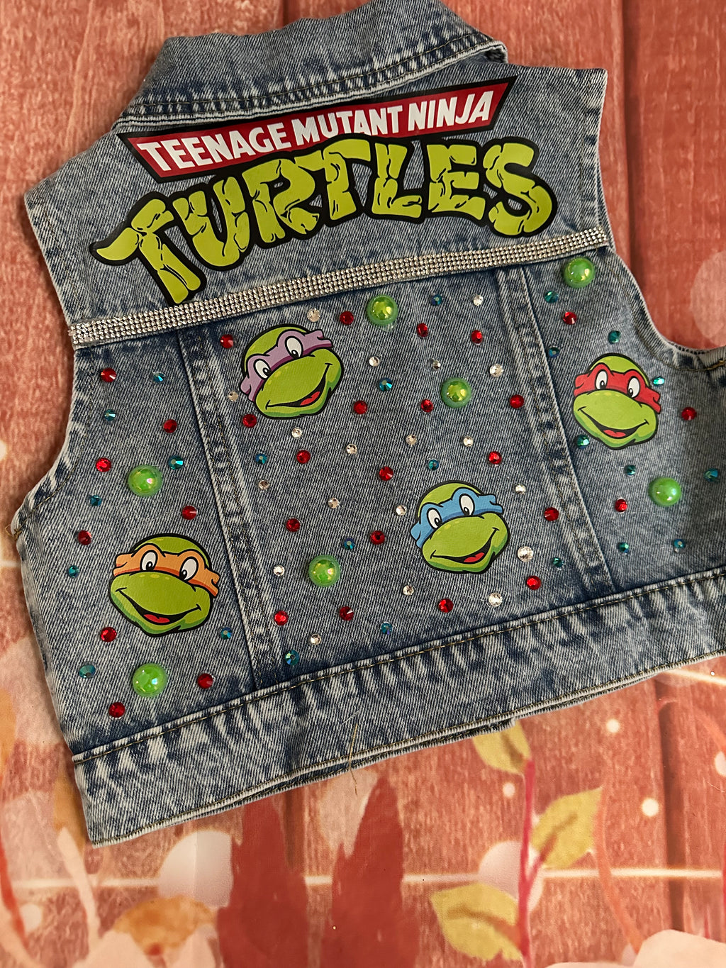 3/4 teenage mutant ninja turtles denim vest