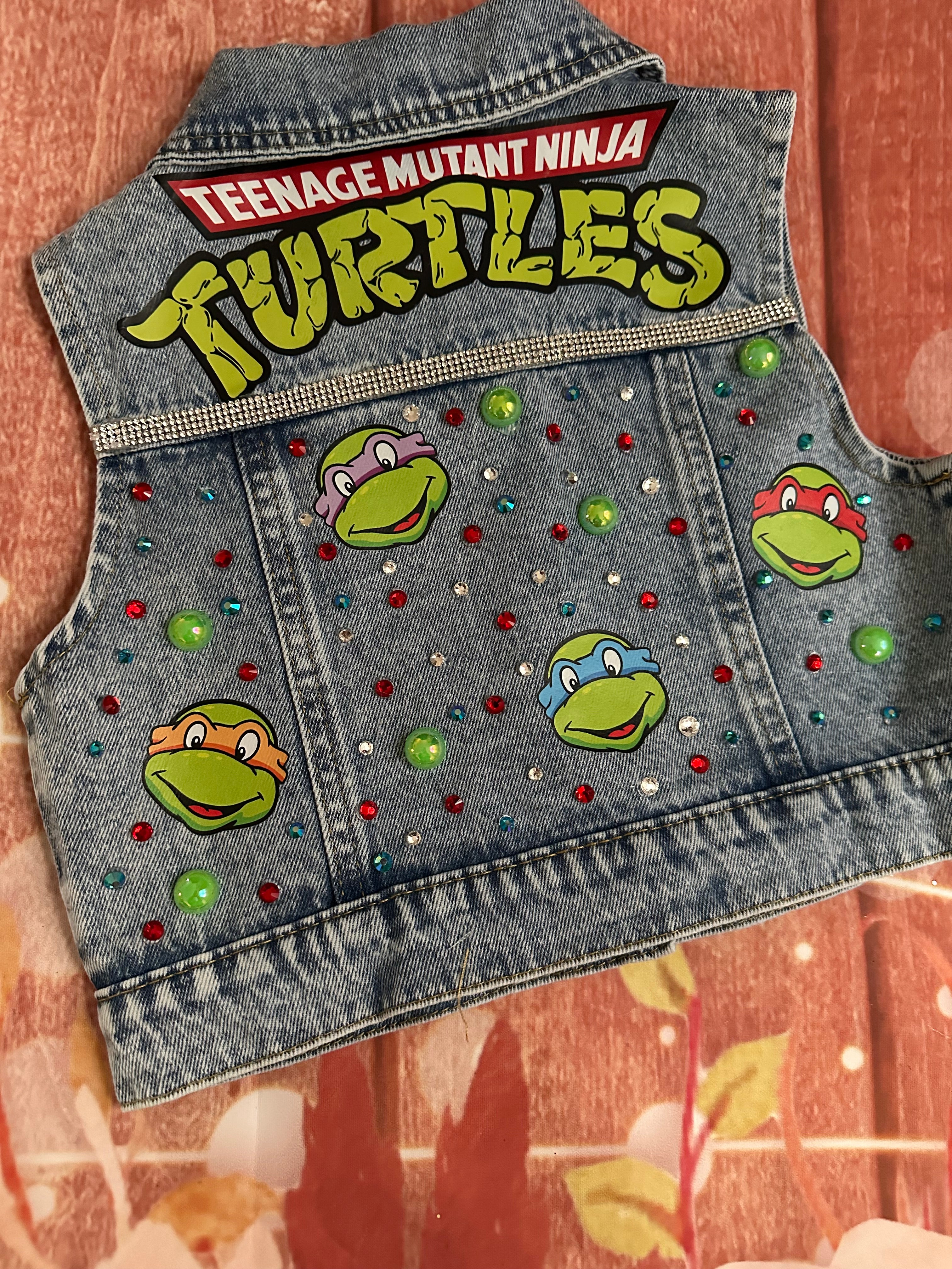3/4 teenage mutant ninja turtles denim vest