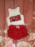 4y Minnie Mouse shorts set