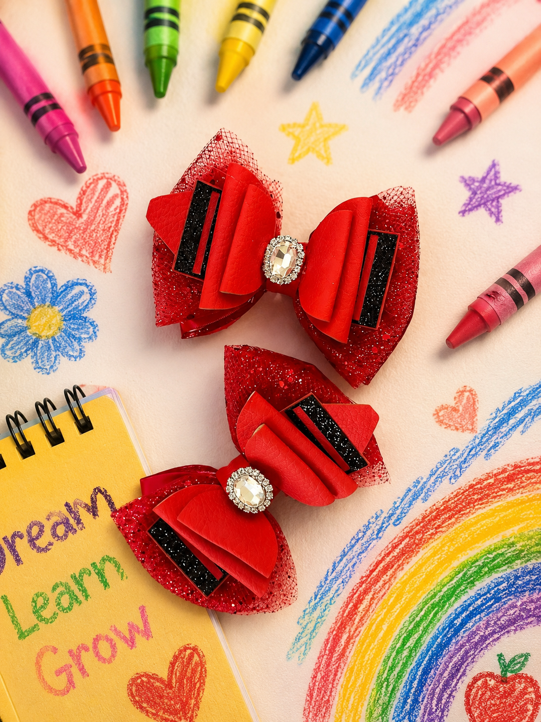 Red crayon piggy set
