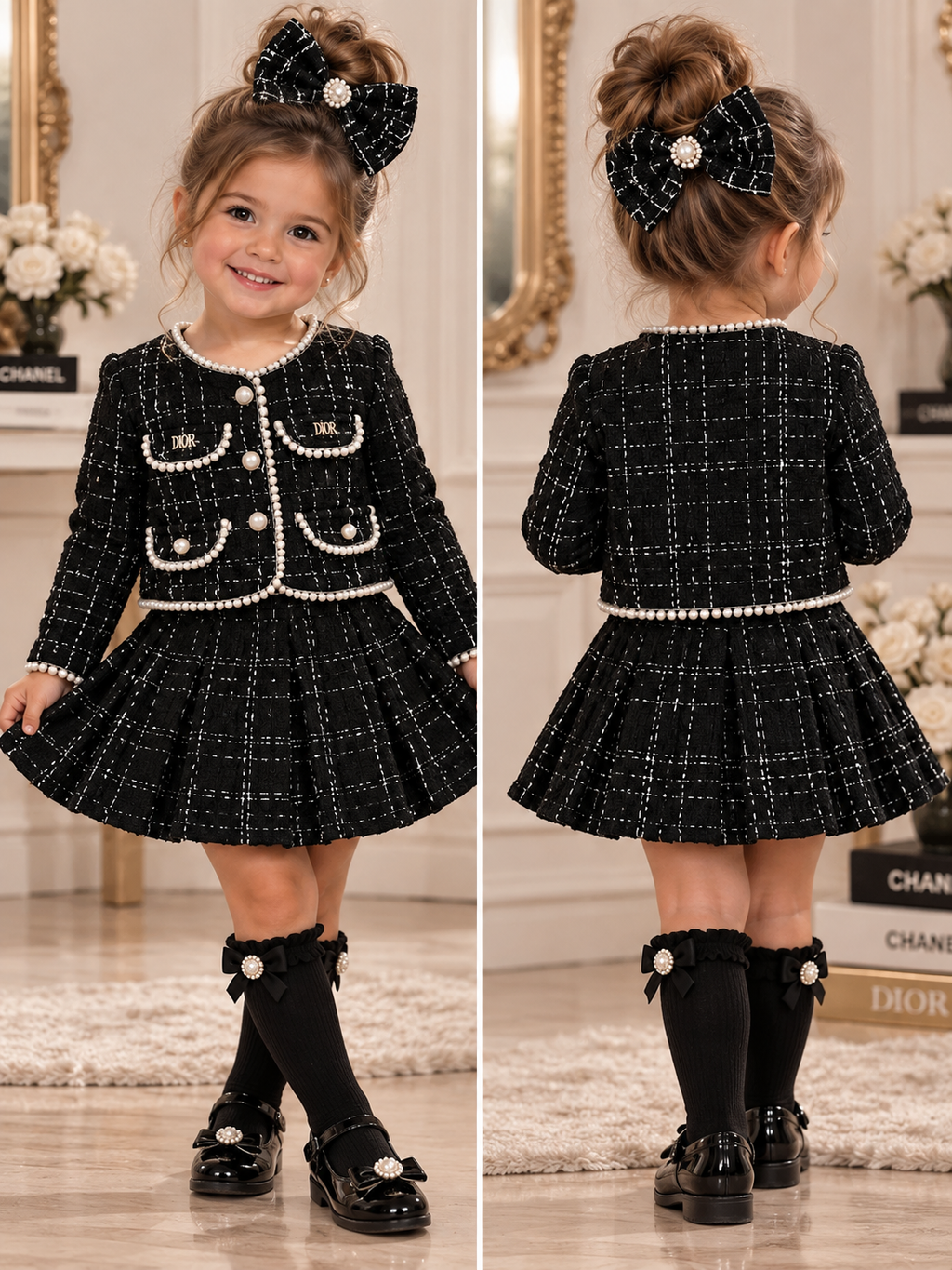 2/3 Inspired skirt suit set with clip