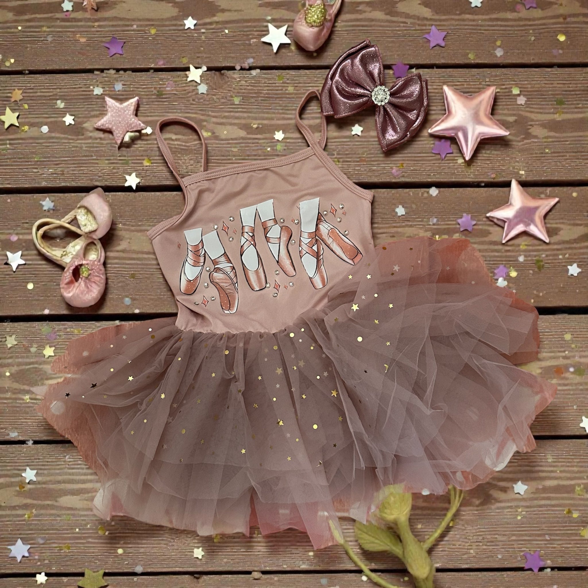 Plum pink ballet leotard tutu dress