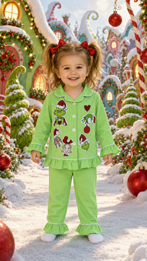 12/18 grinch pj set 70