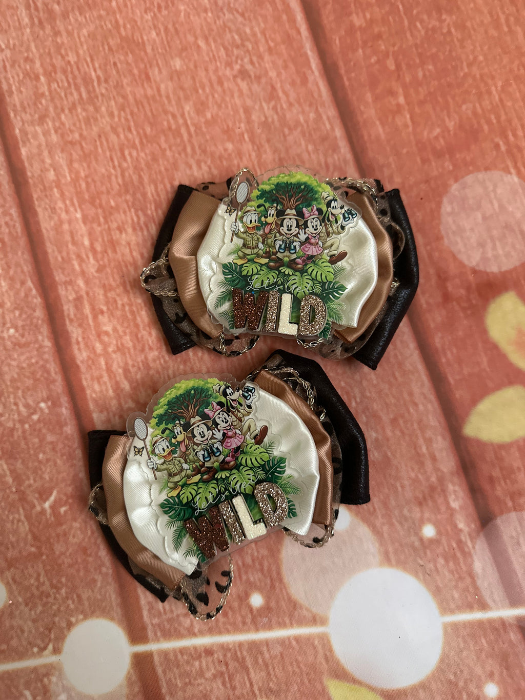 Xl piggy animal kingdom hair bow