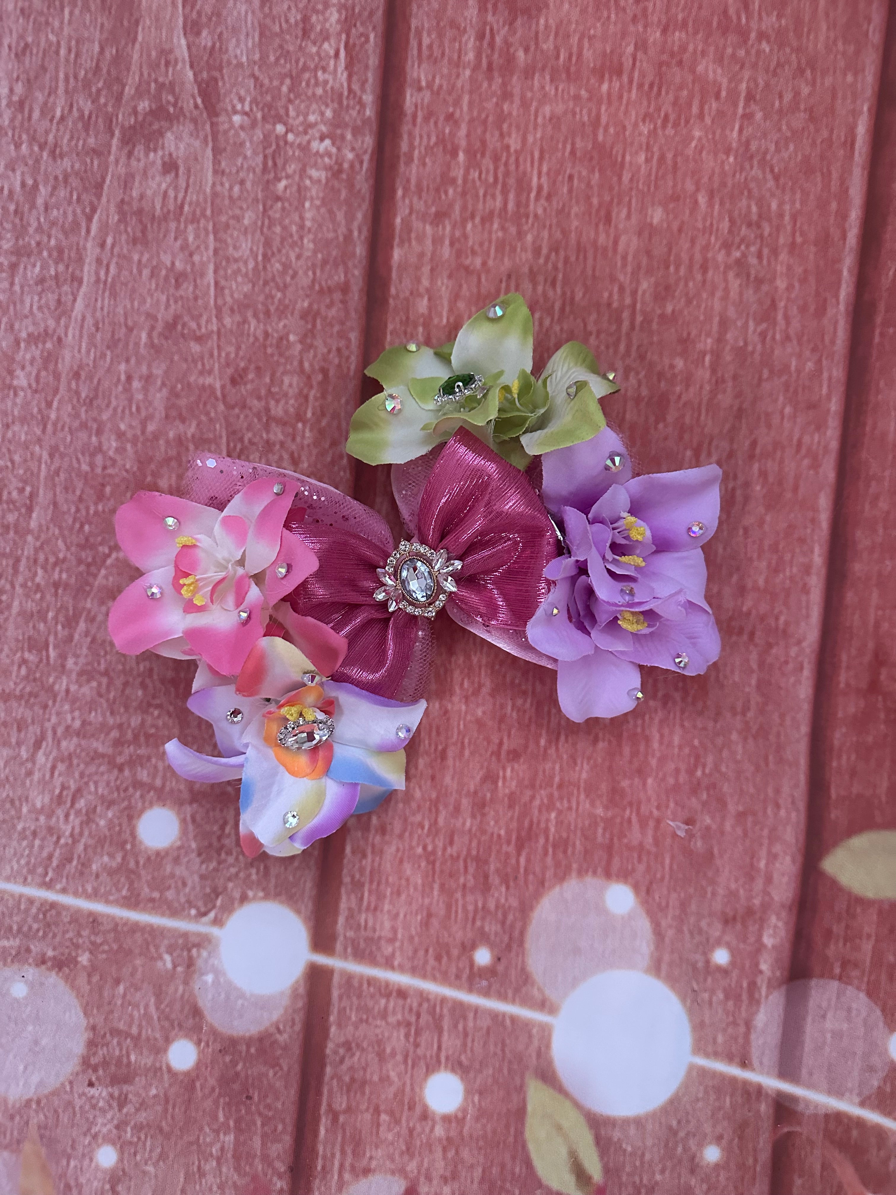 6 inch flower hair bow