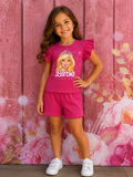 6y Barbie short set