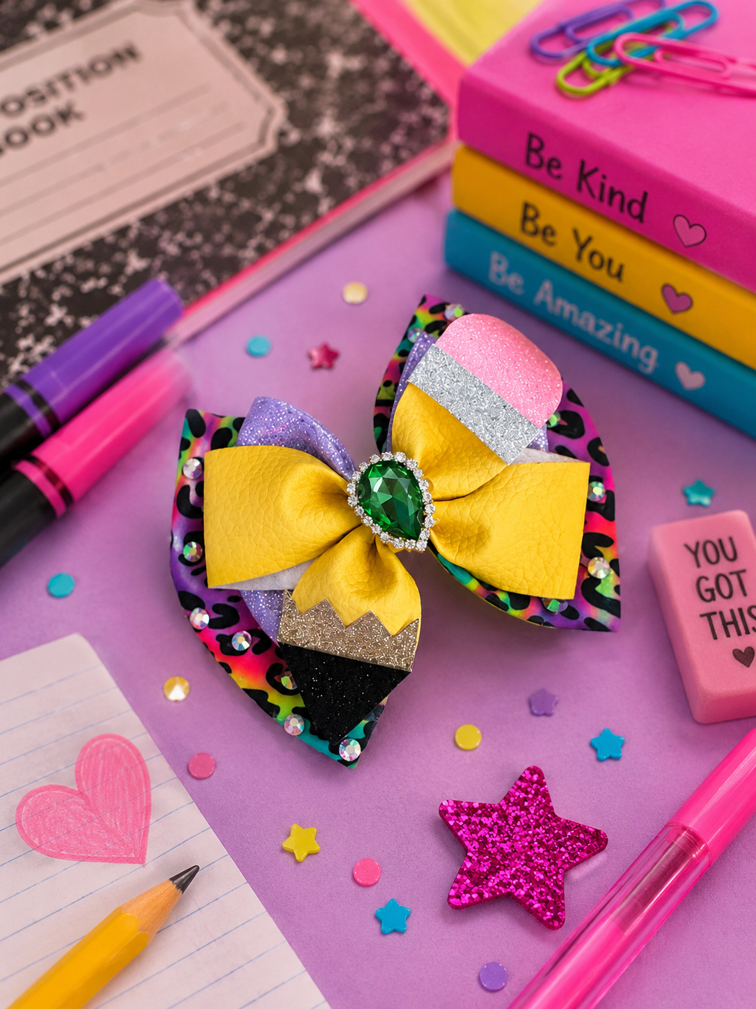 Piggy size pencil hair clip