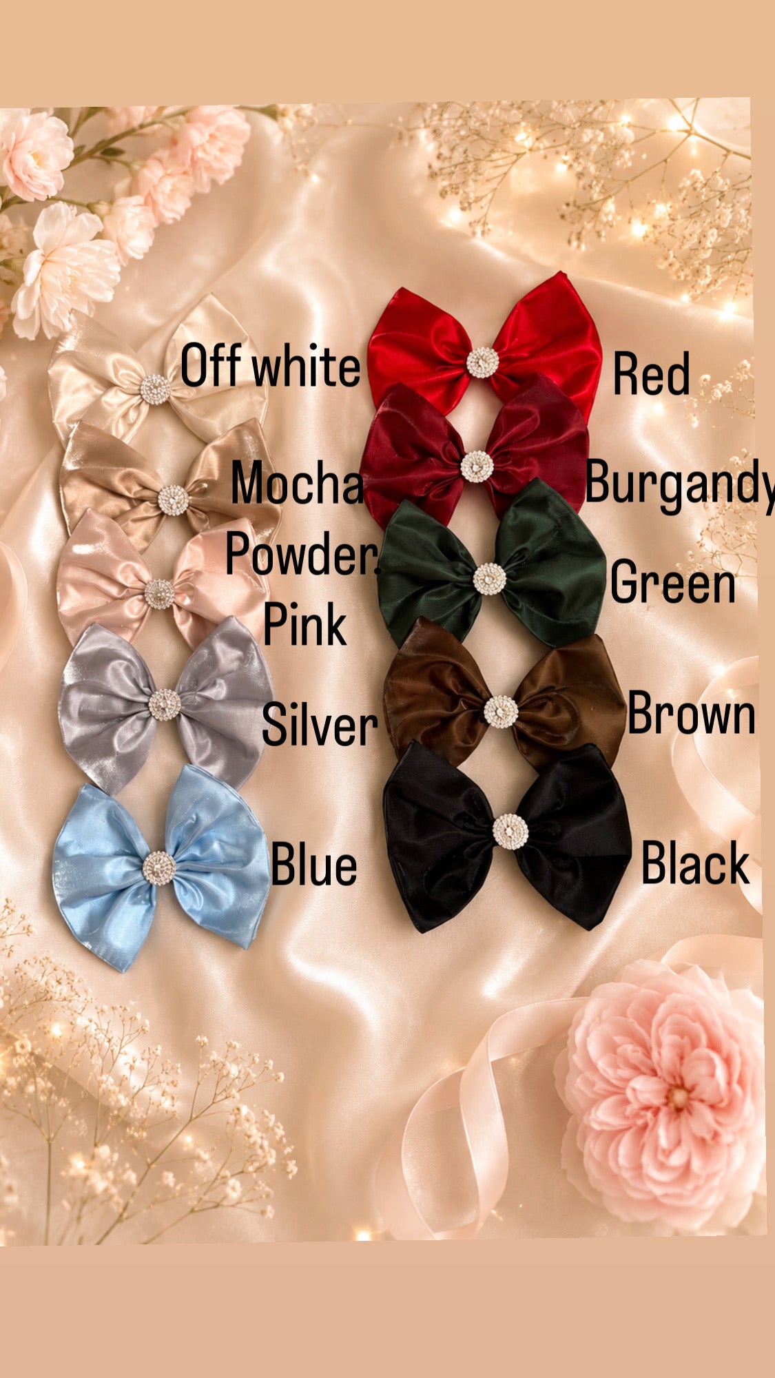 5 inch liquid satin hair clip