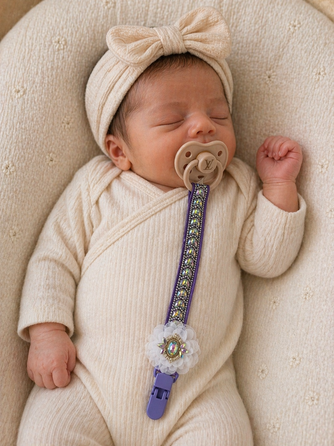Baby pacifier clip