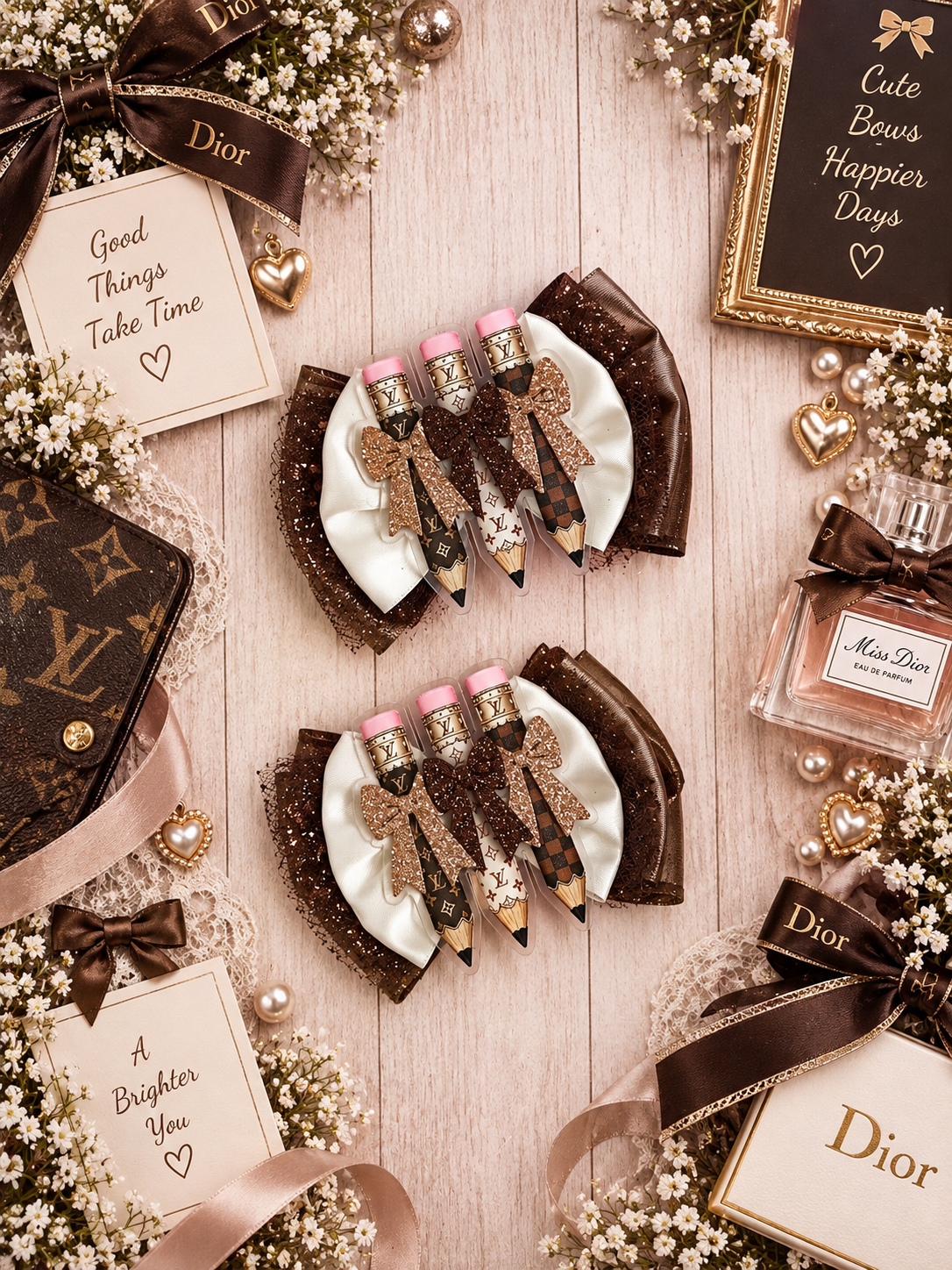 Xl piggy size hair bow pencil