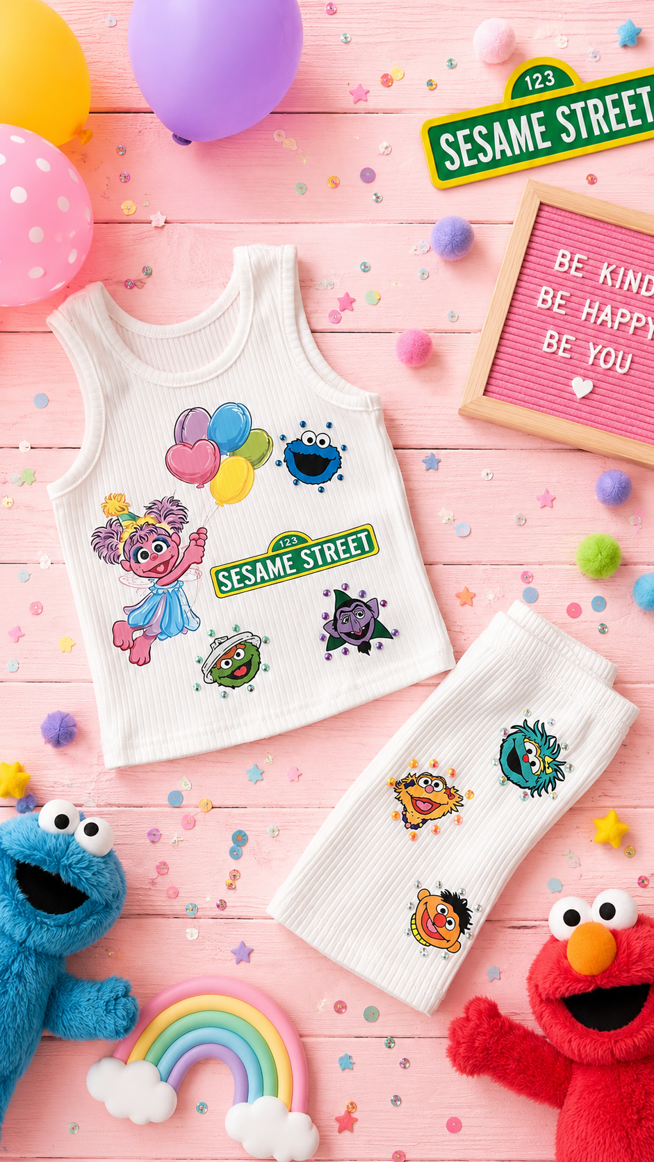 2y Seasme street Abby short set