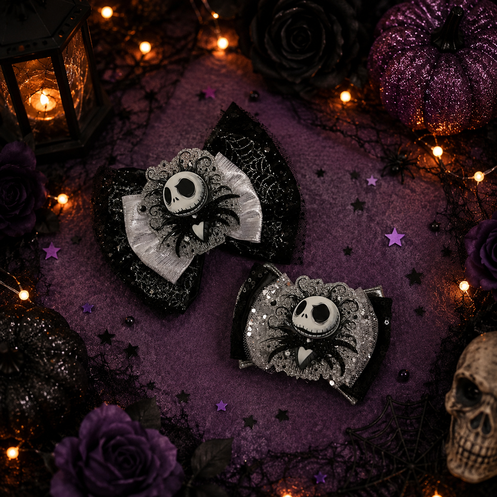 XL piggy bow nightmare before Christmas