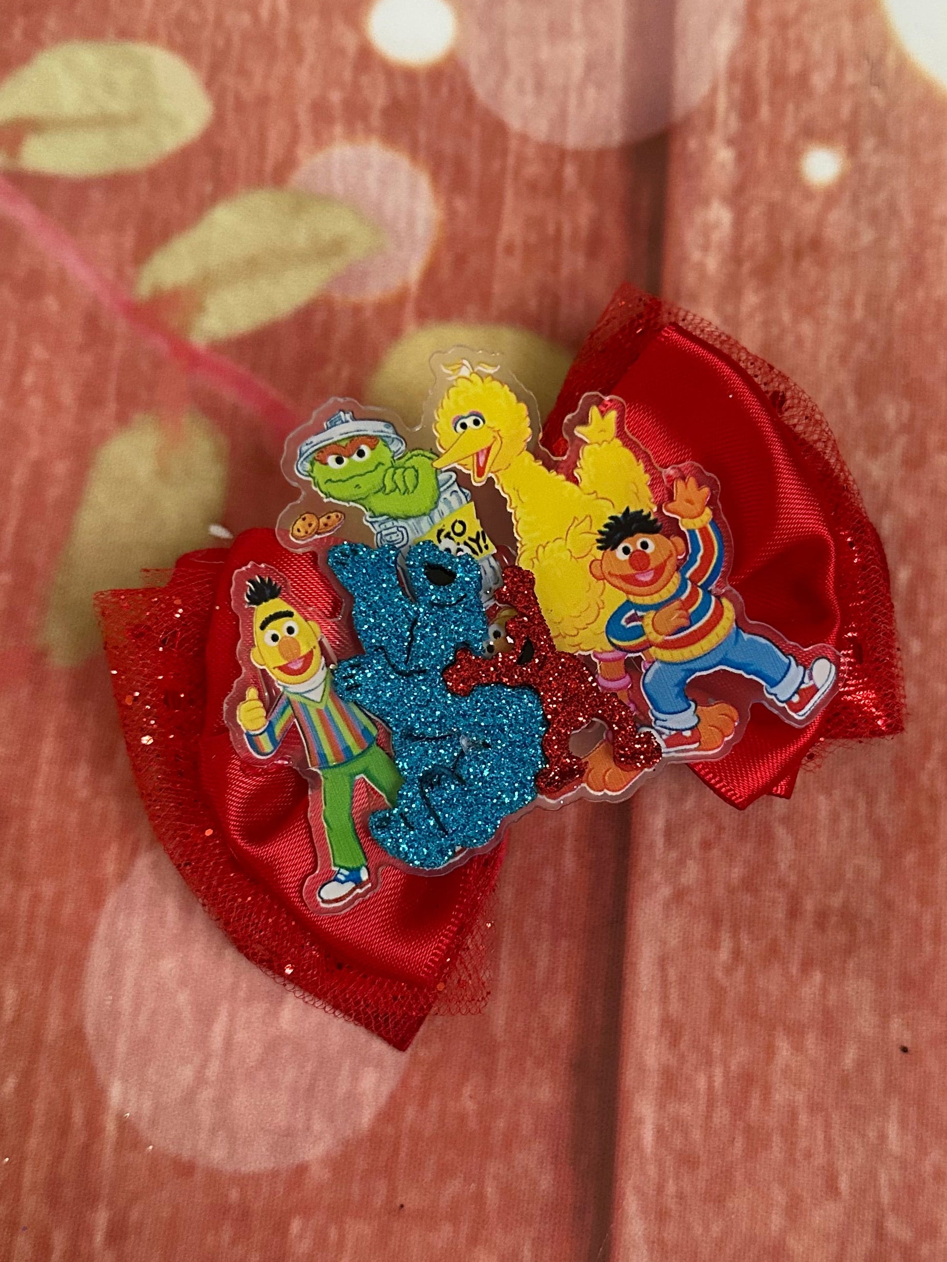 Sesame Street piggy bow