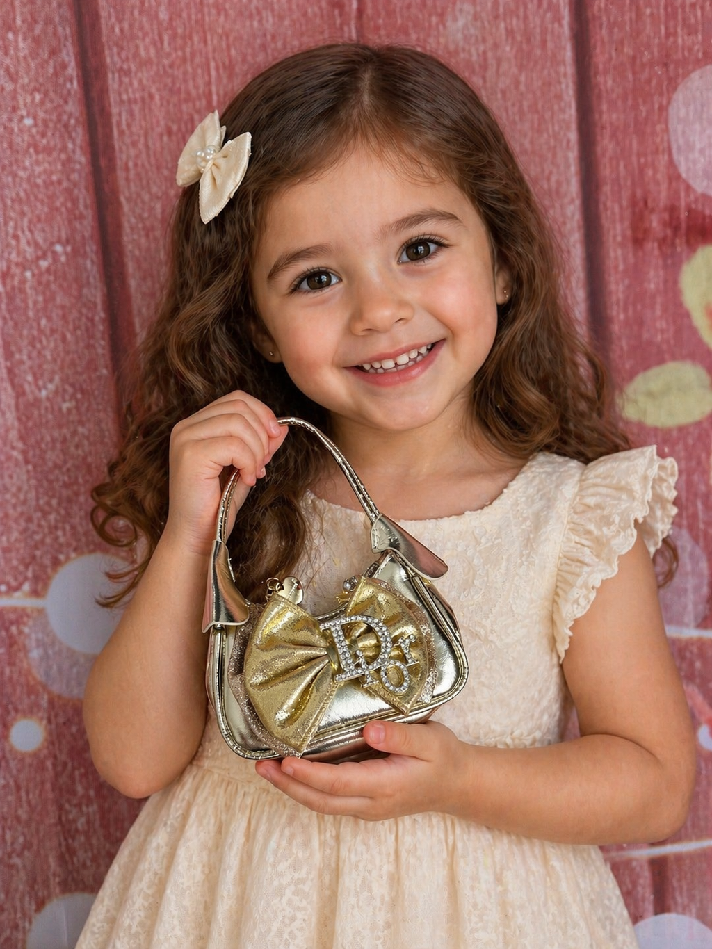 Gold Dior purse