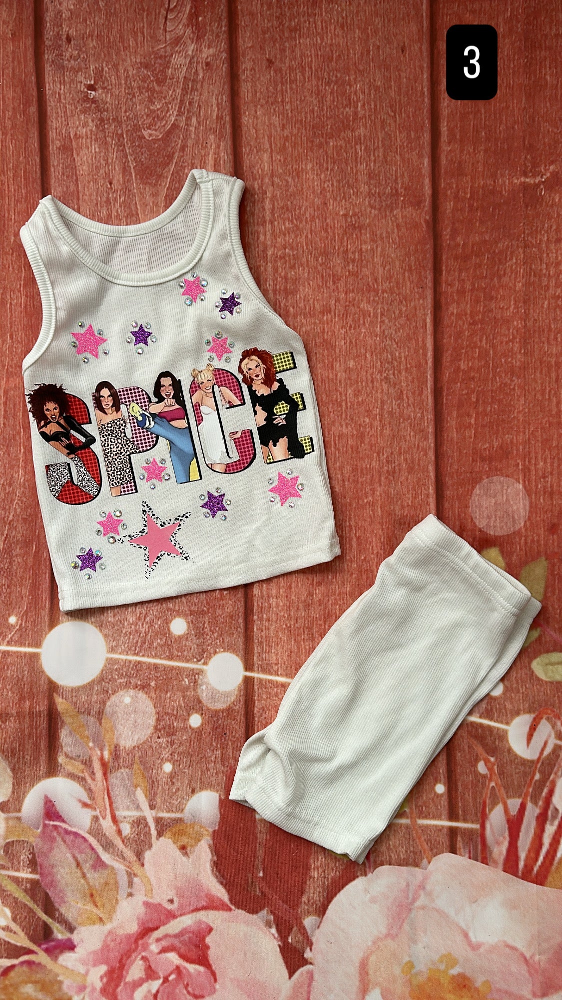 3y spice girls short set