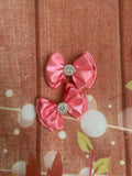 Pink piggy size satin bow
