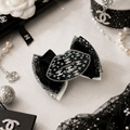 Denim inspired piggy bow