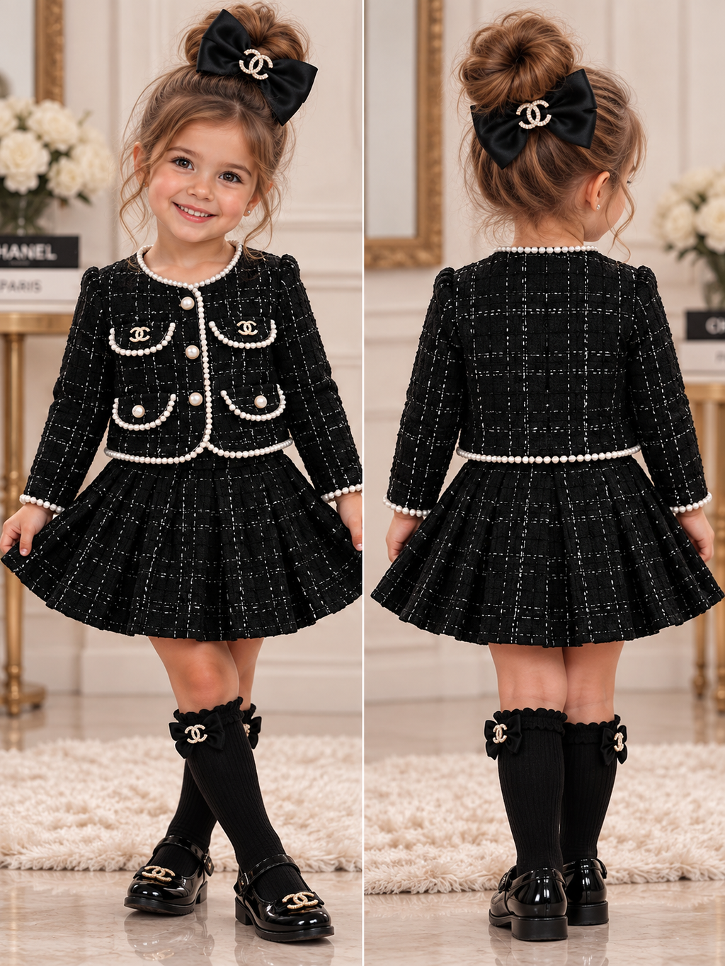 6y inspired suit skirt set and Clip