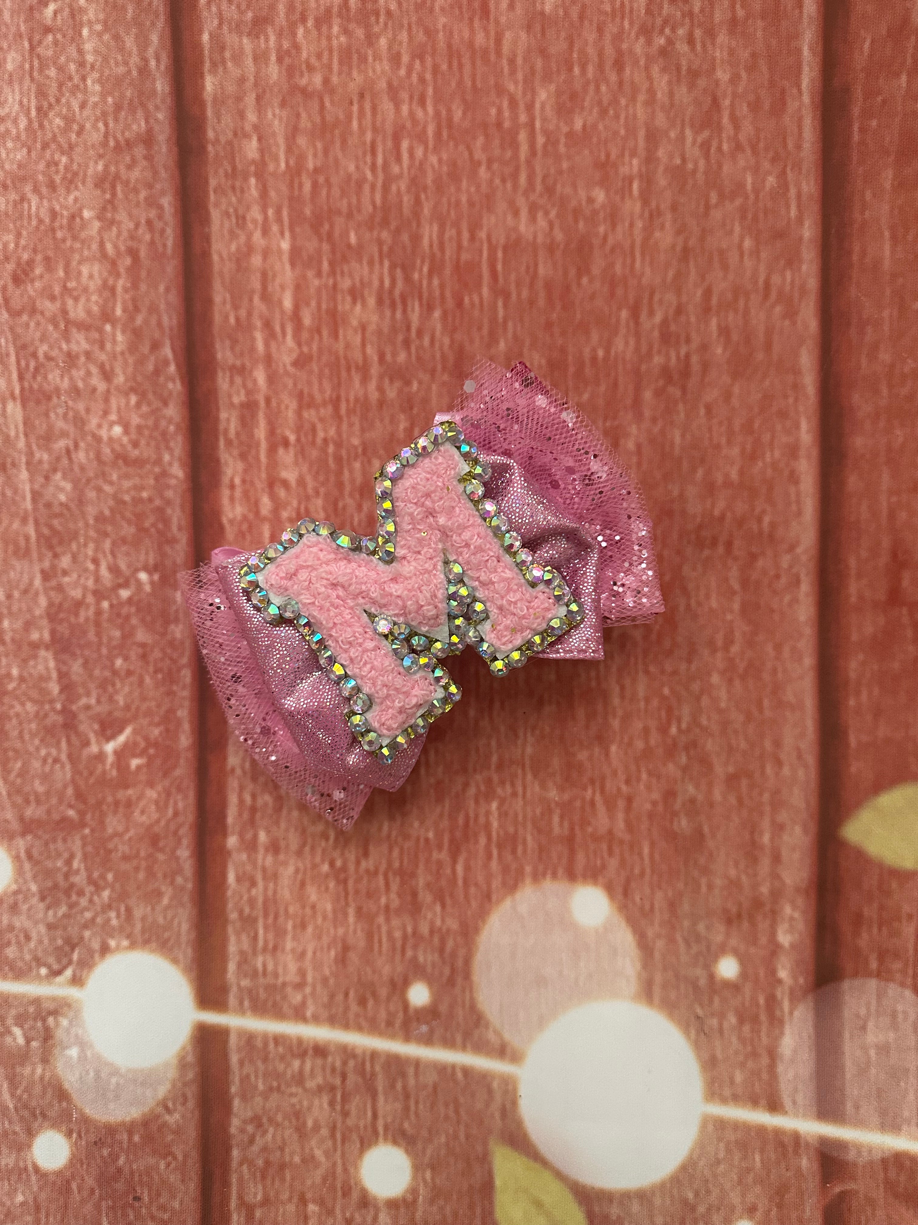 XL piggy letter initial hair Clip