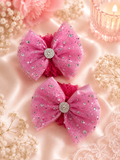 Pink tulle 5 inch bow