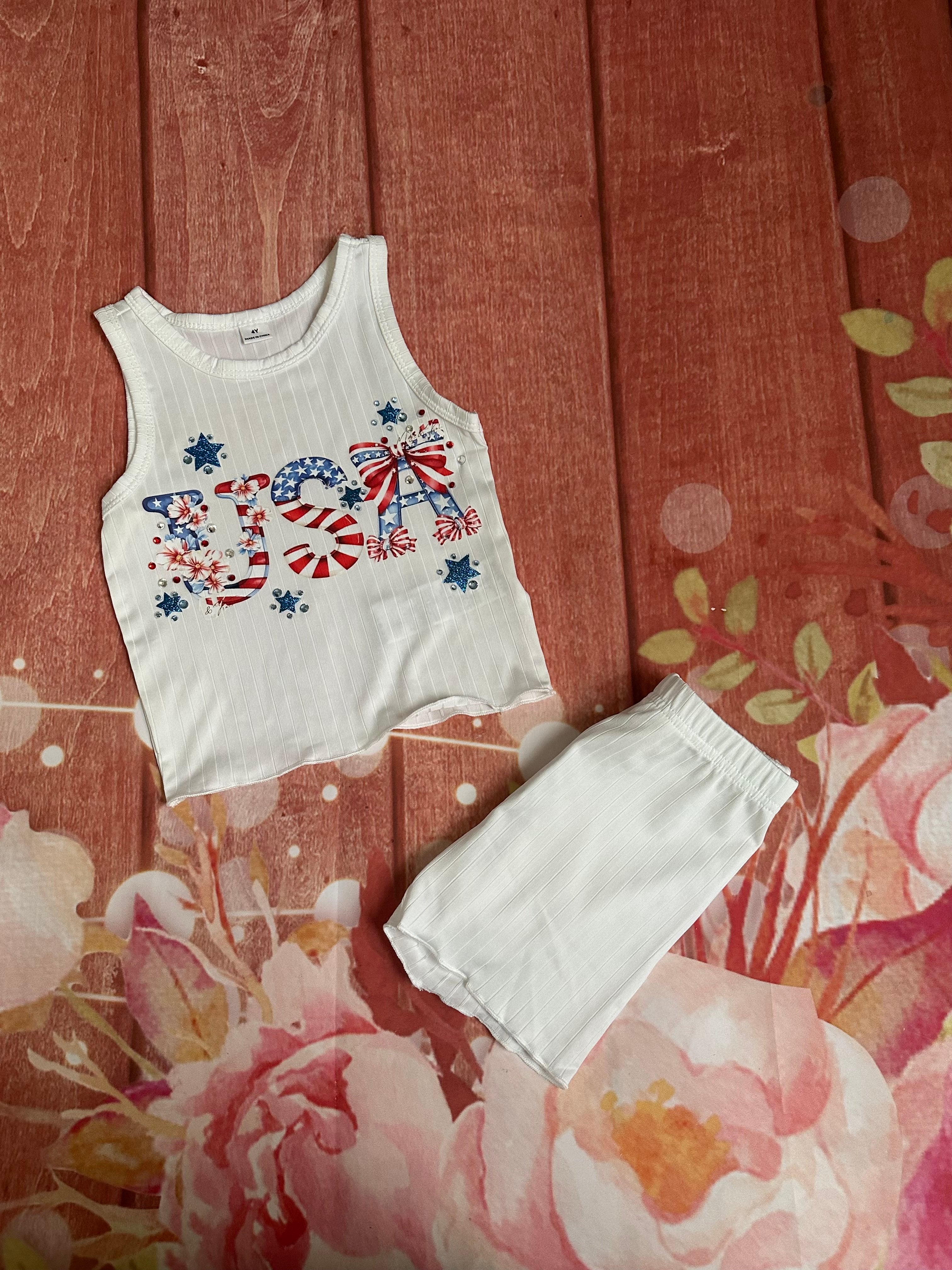 Pre order USA shorts set