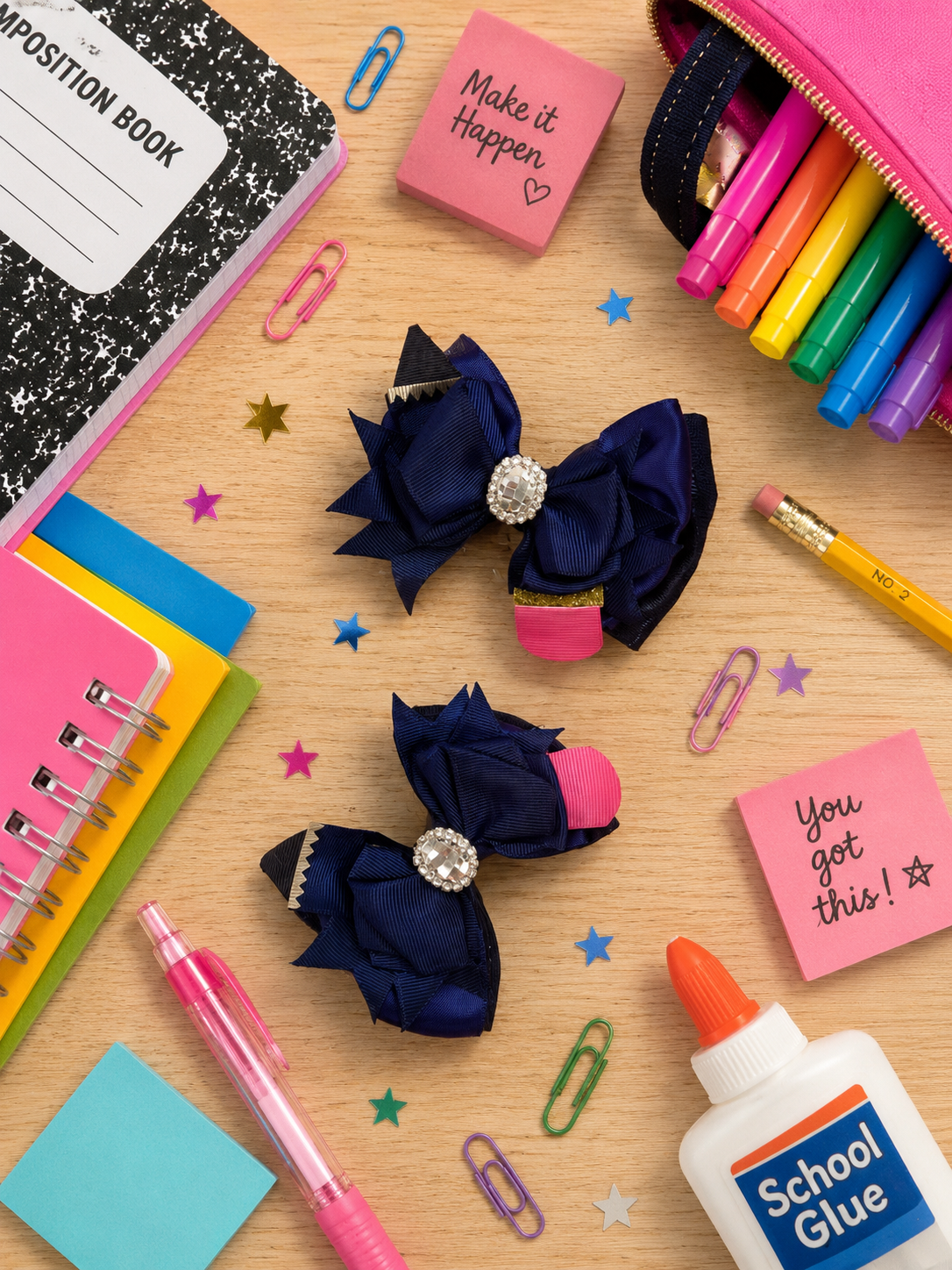 Back to school baby pencil piggy set