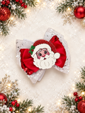 5 inch Santa head hair bow