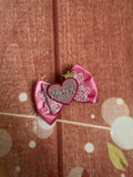 I love mom piggy size bow
