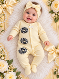 3/6 yellow baby romper