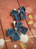 Cherry piggy hair clips