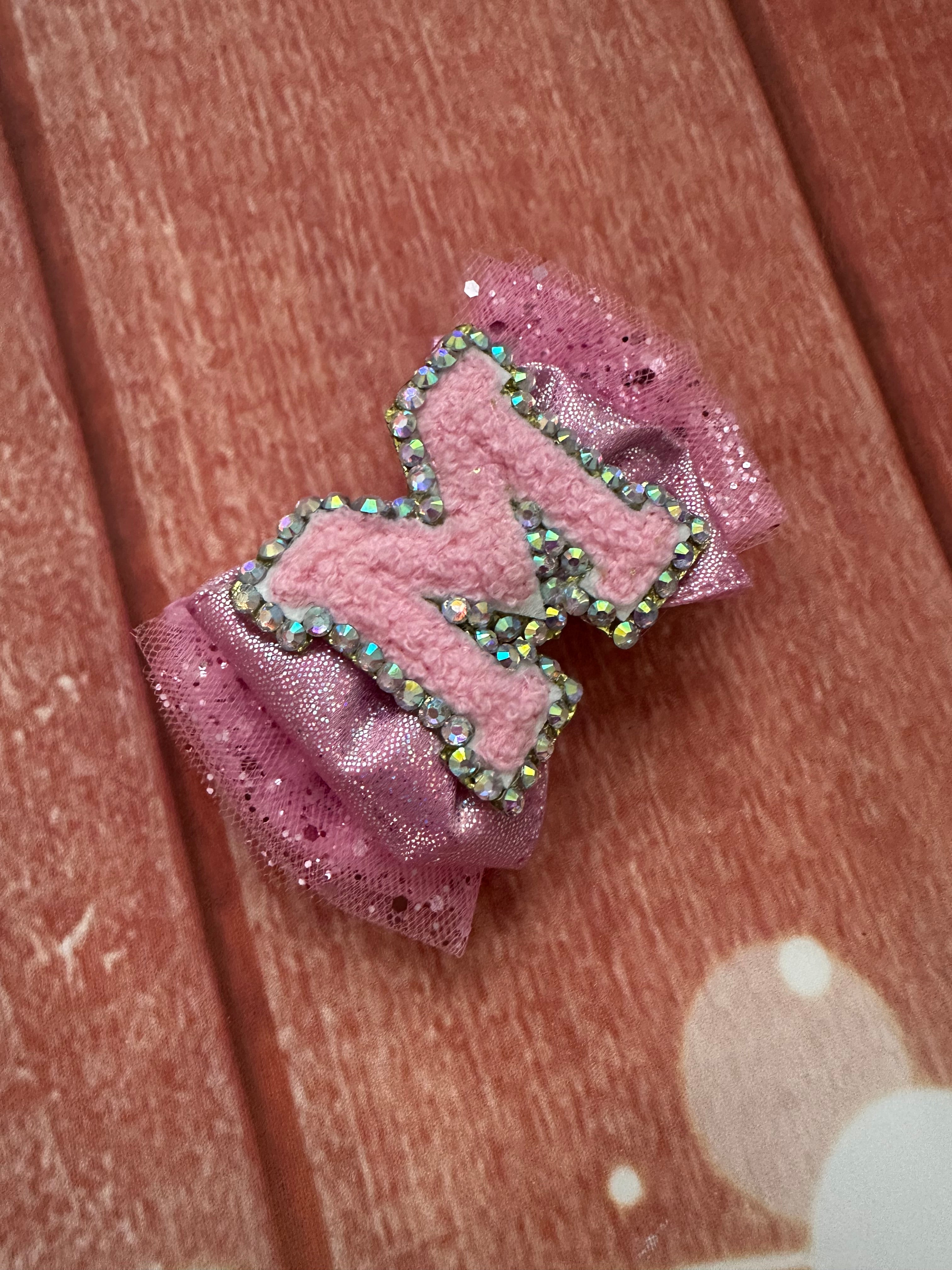 XL piggy letter initial hair Clip