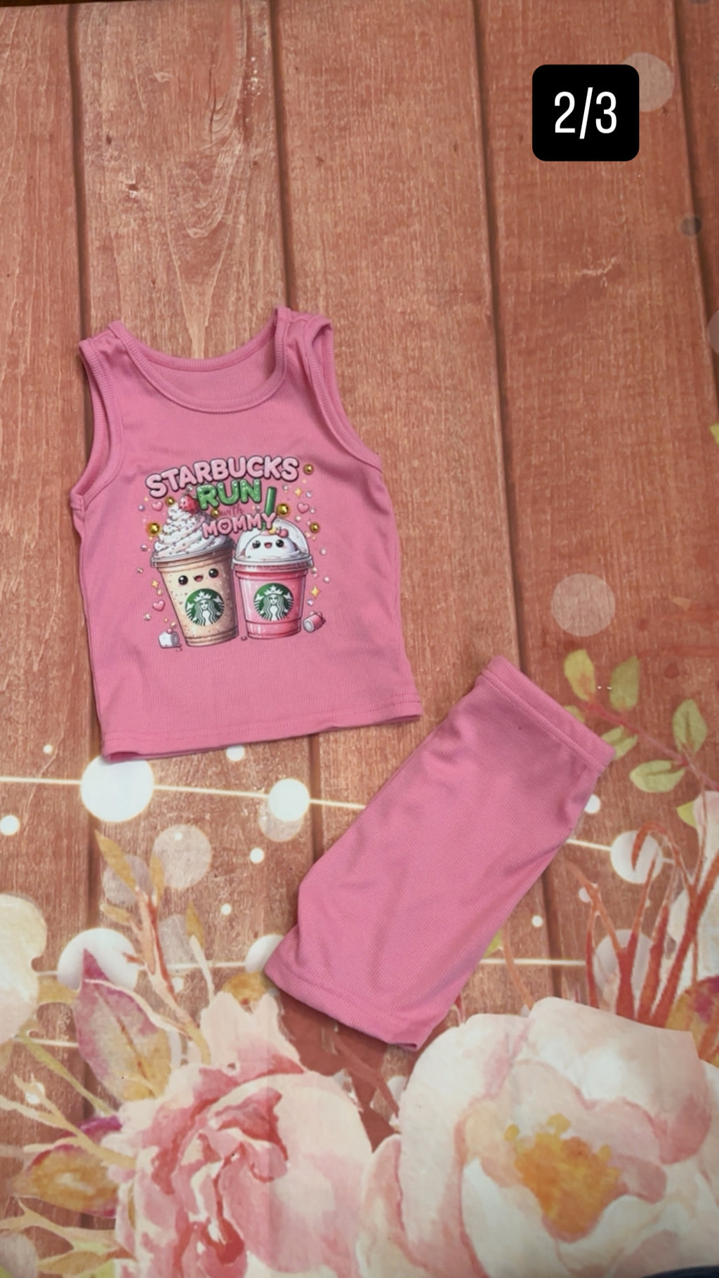 2/3 Starbucks short set