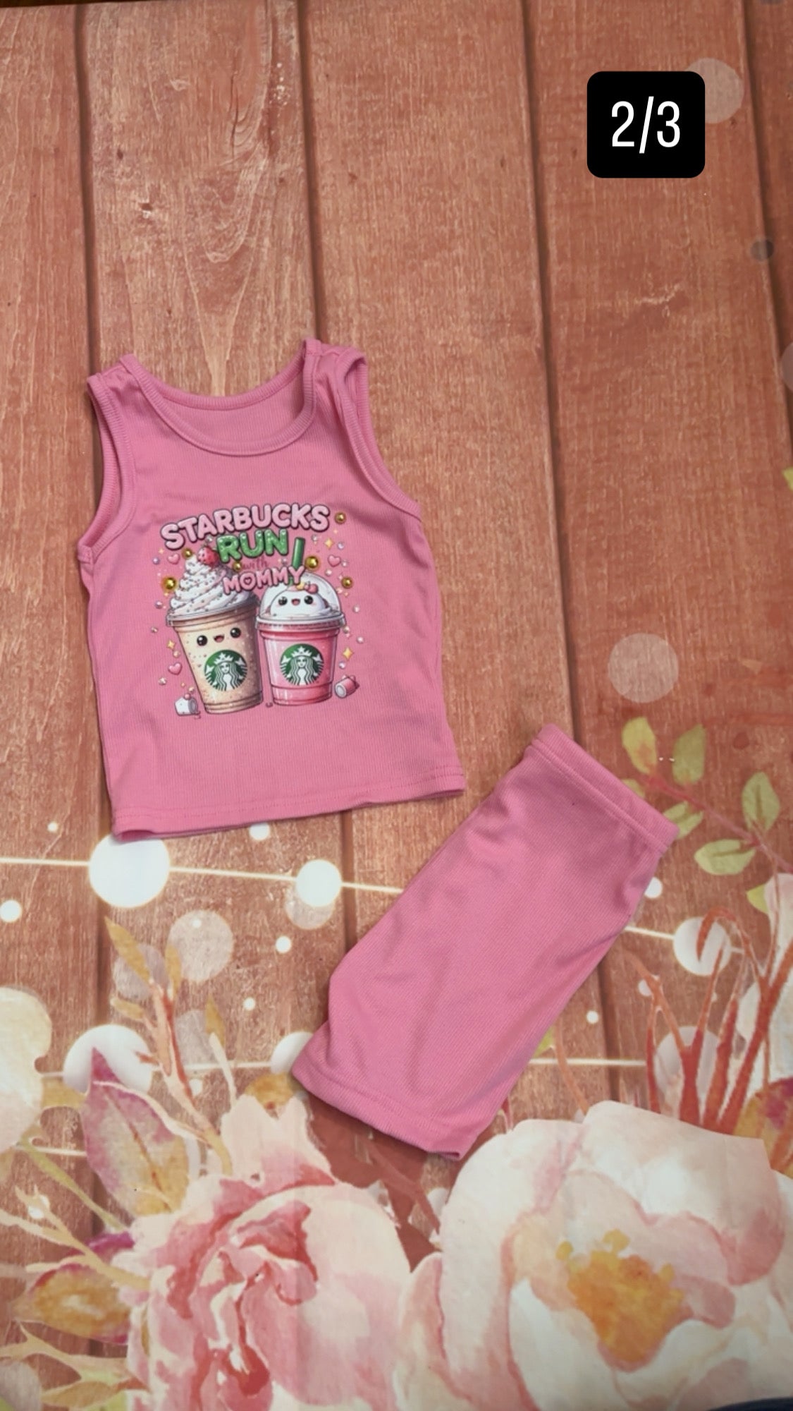 2/3 Starbucks short set