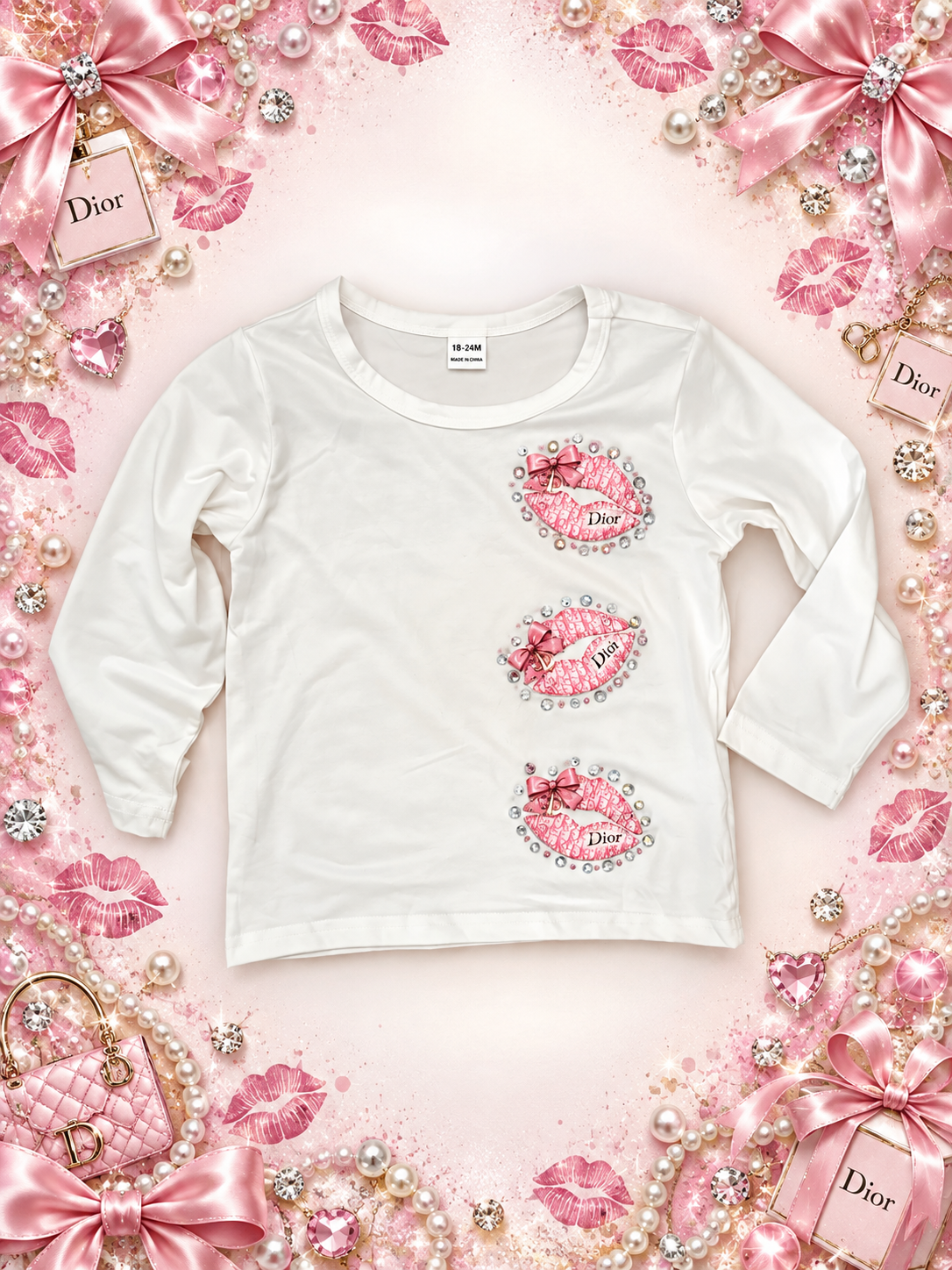 18/24 long sleeve necklace shirt