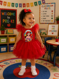 Ariel red tutu dress
