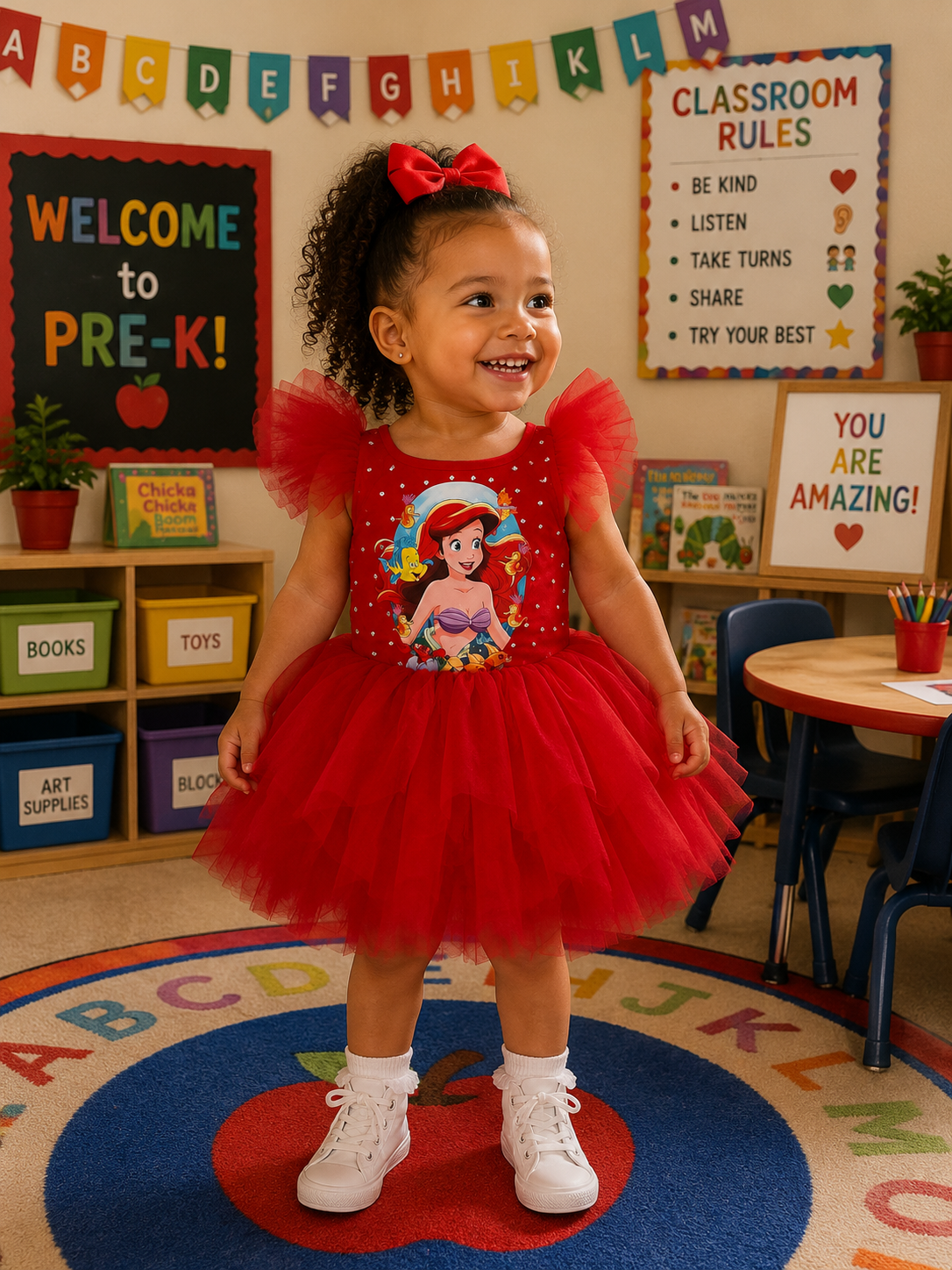 Ariel red tutu dress