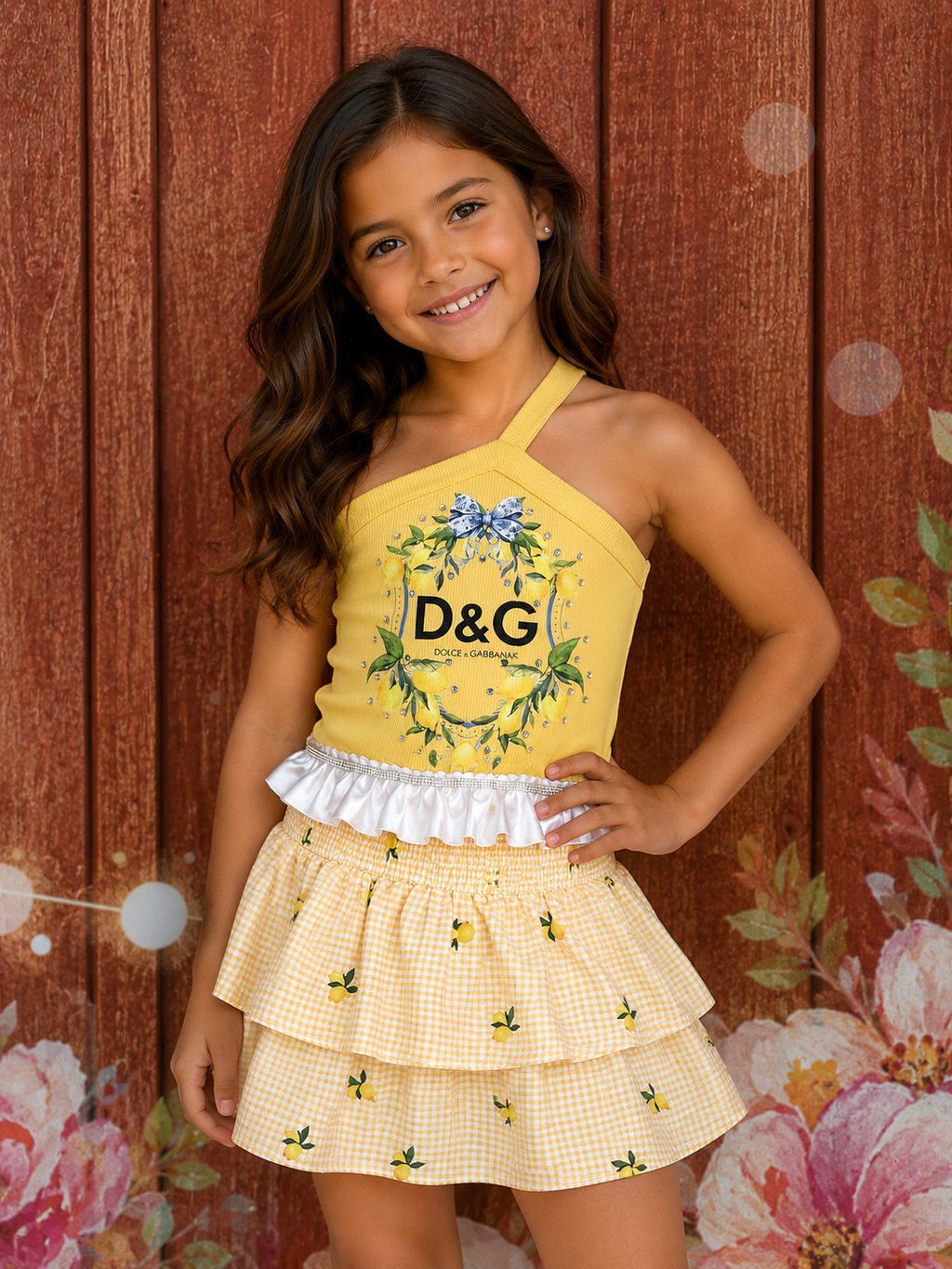 6y D&G lemon skirt set