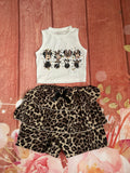 2/3 animal kingdom safari crop set with skort