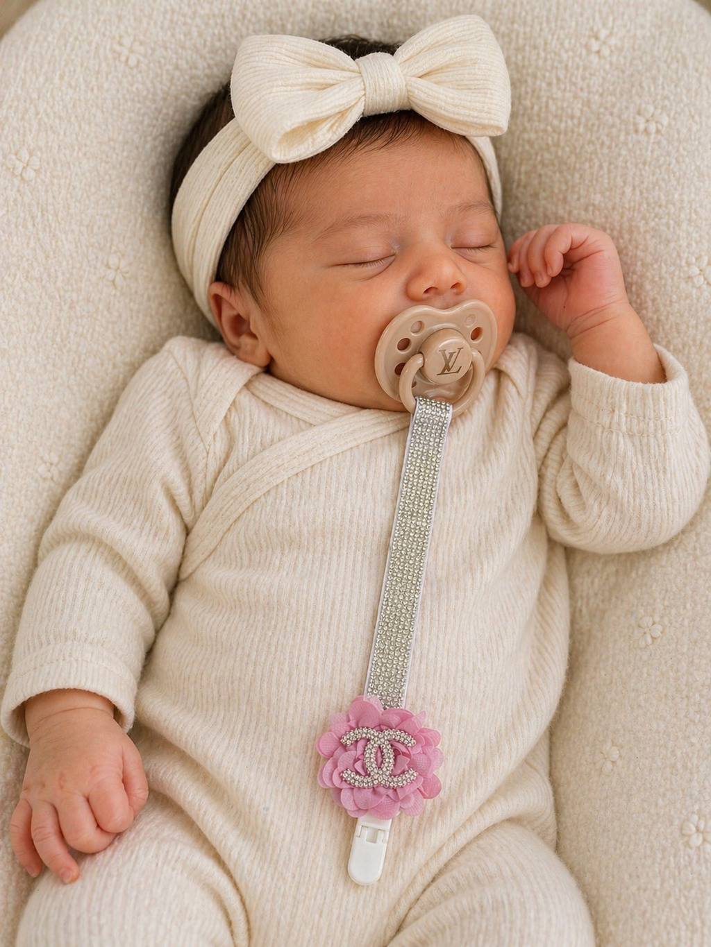 Baby pacifier clip