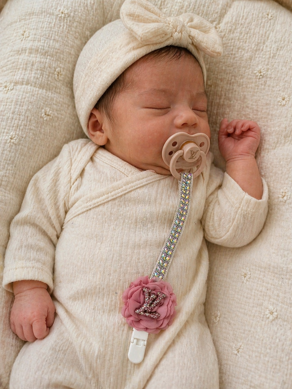 Baby pacifier clip