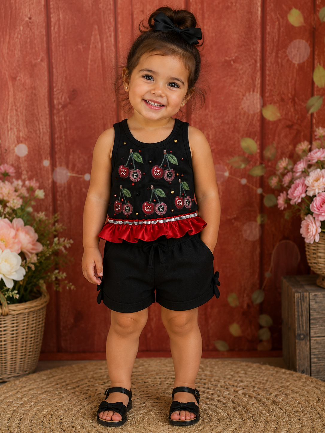4y LV gg shorts set