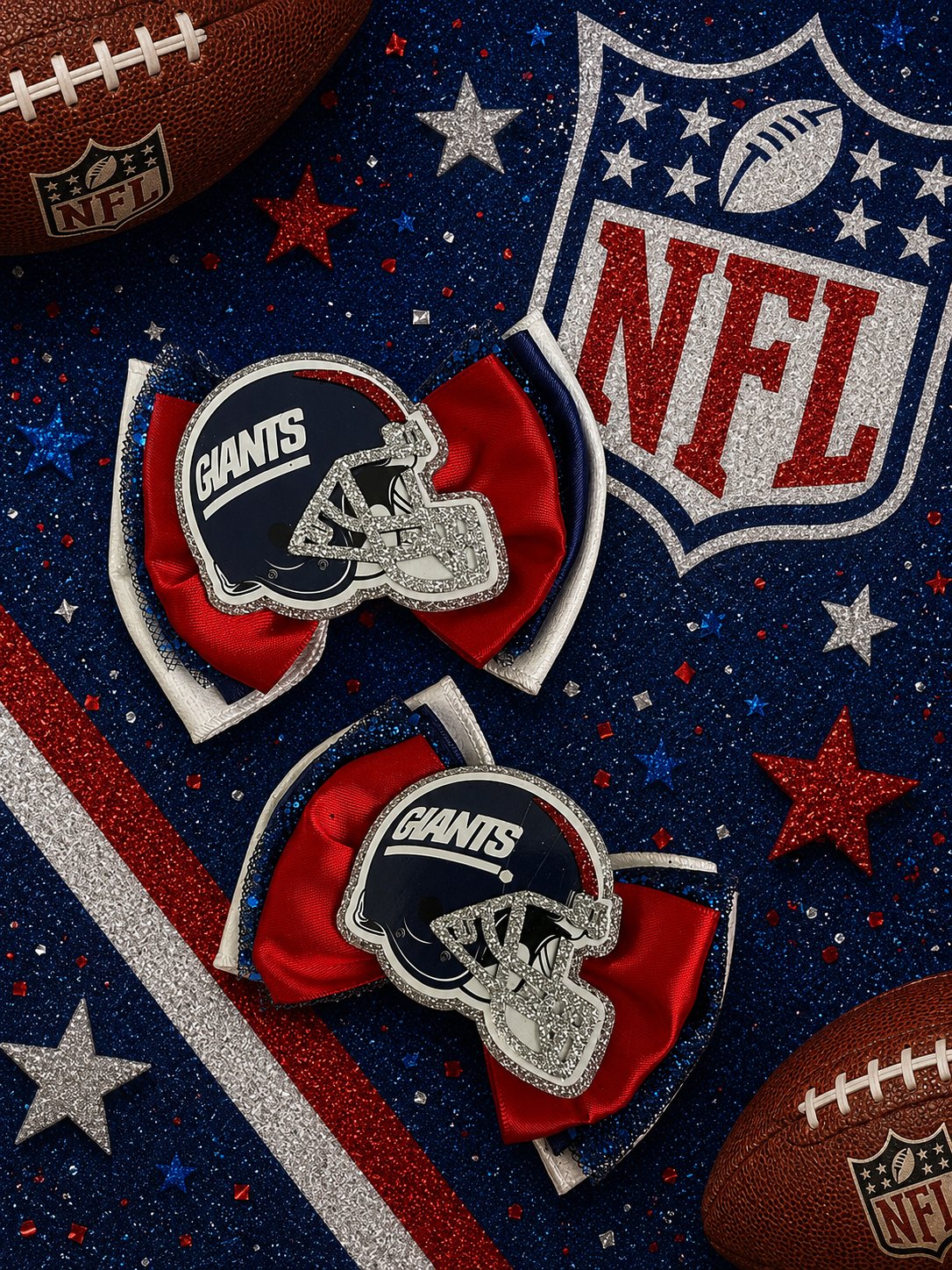 XL piggy bow giants football team