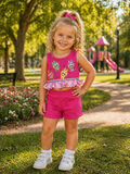 4y labubu shorts set