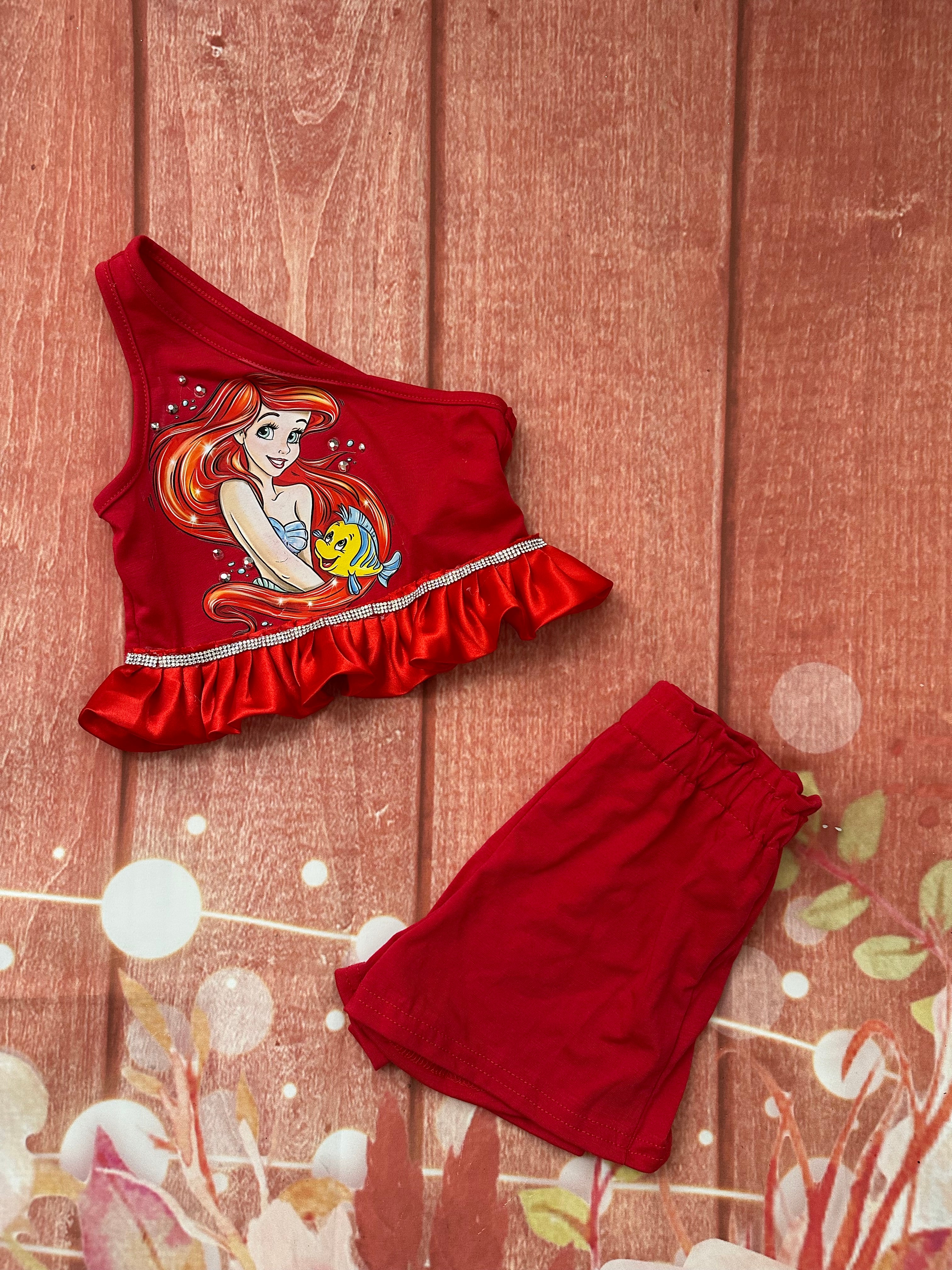 12/18m Ariel mermaid short set